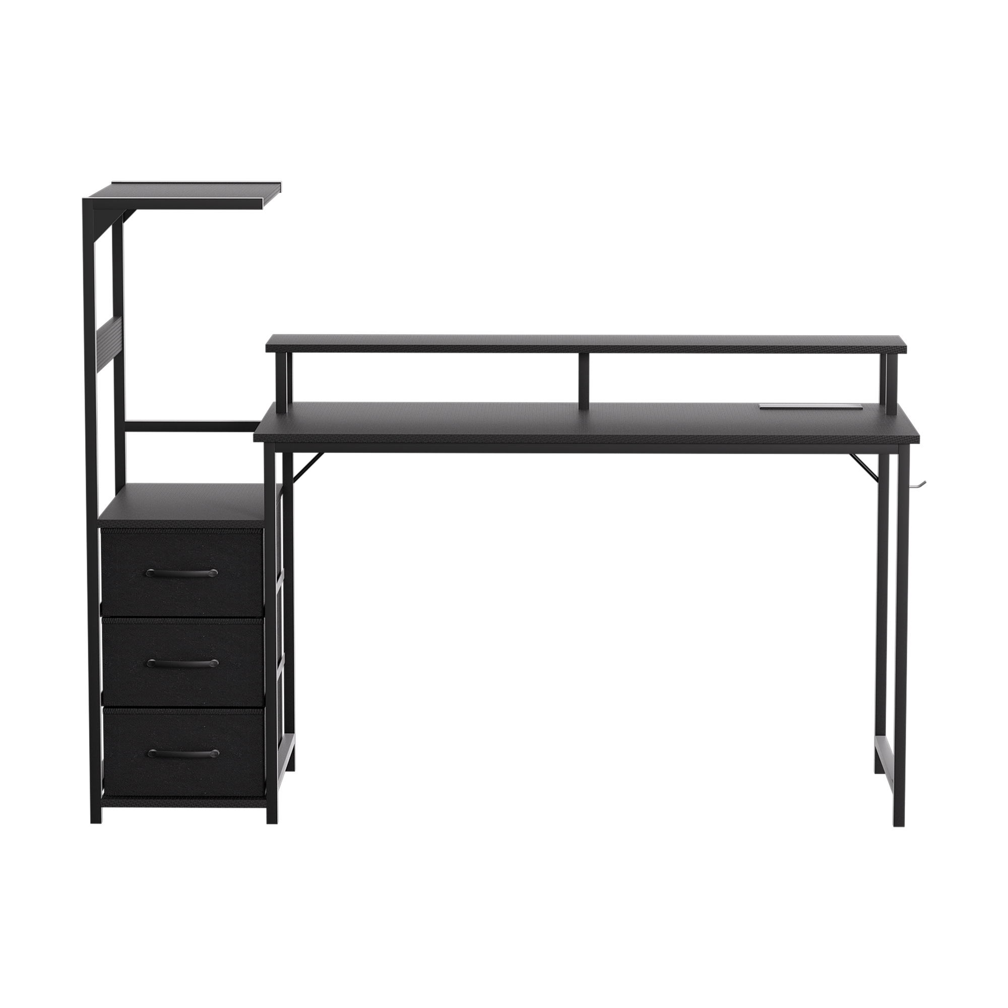 Artiss 145cm L Shaped Gaming Desk Computer Desk with LED Lights & Power Outlets - Image 4