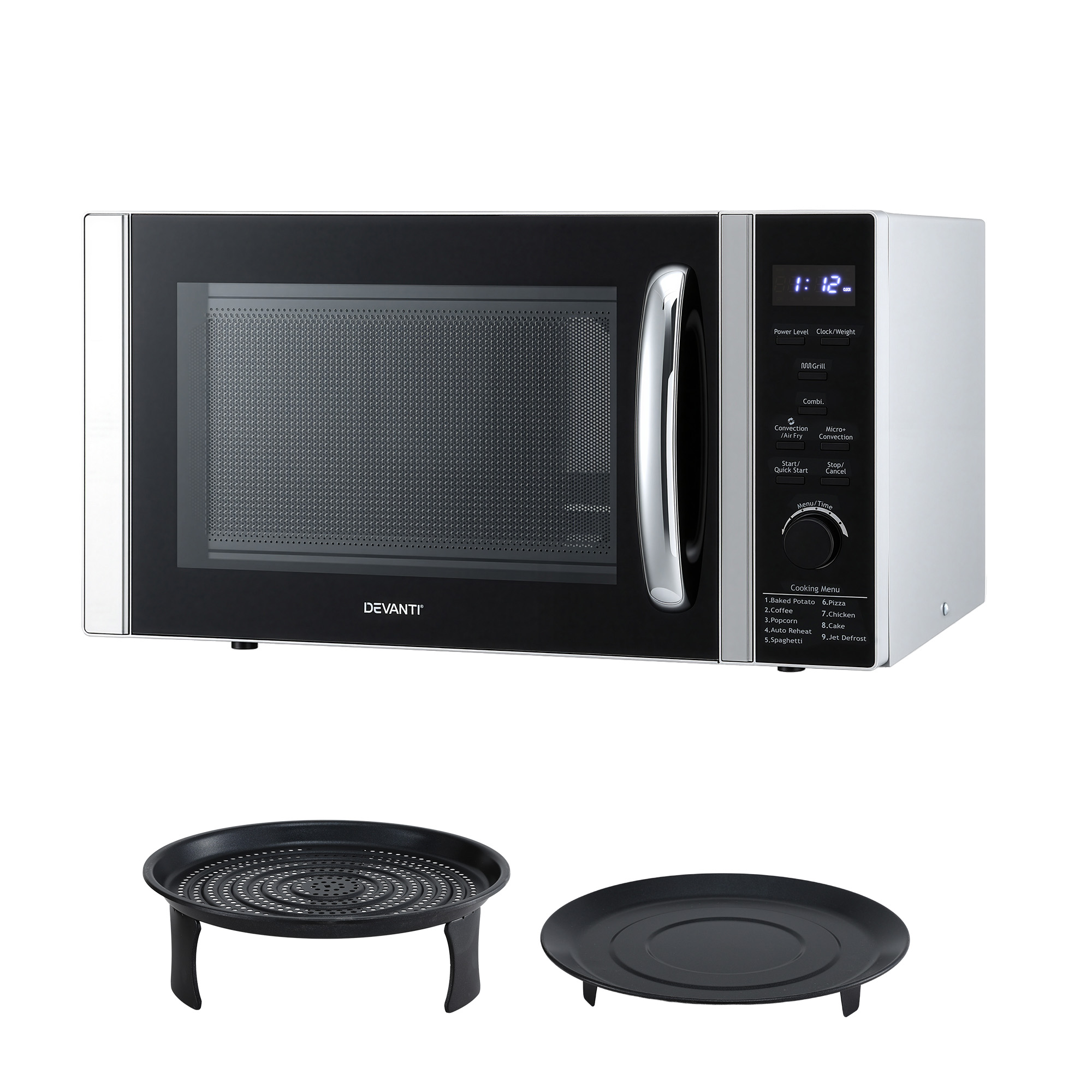 Devanti 30L Microwave Oven 4-IN-1 Air Fryer Convection Grill - Image 8