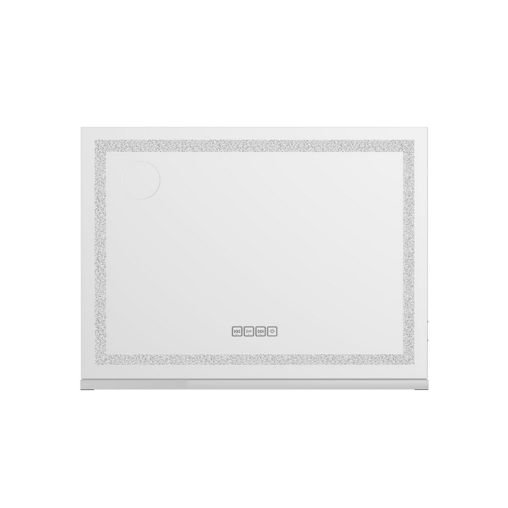 Embellir Bluetooth Makeup Mirror 58x46cm Hollywood Vanity with LED Light Crystal - Image 3