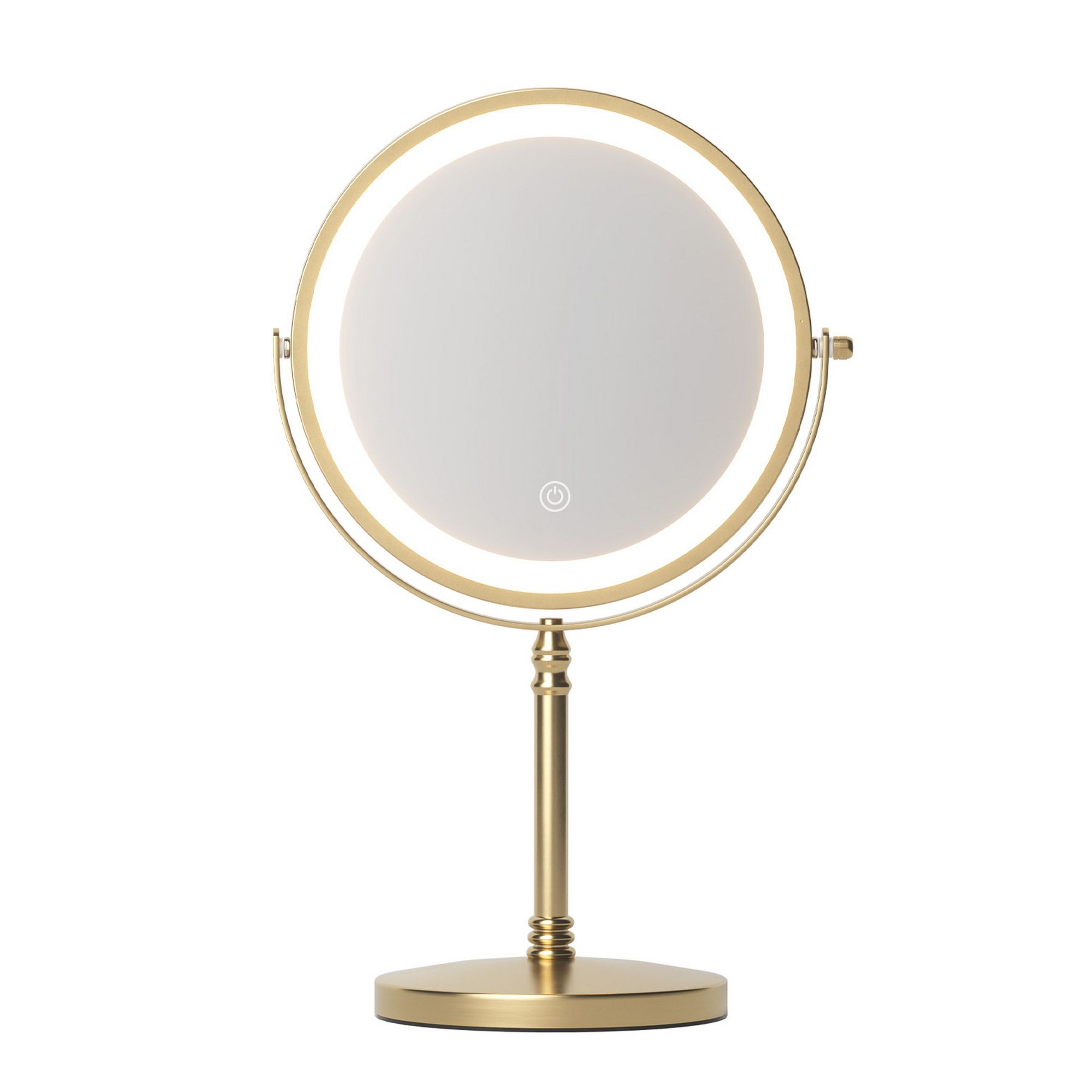 Embellir Lighted Makeup Mirror Rotation 10X Magnifying Double Sided Tabletop Gold - Image 3