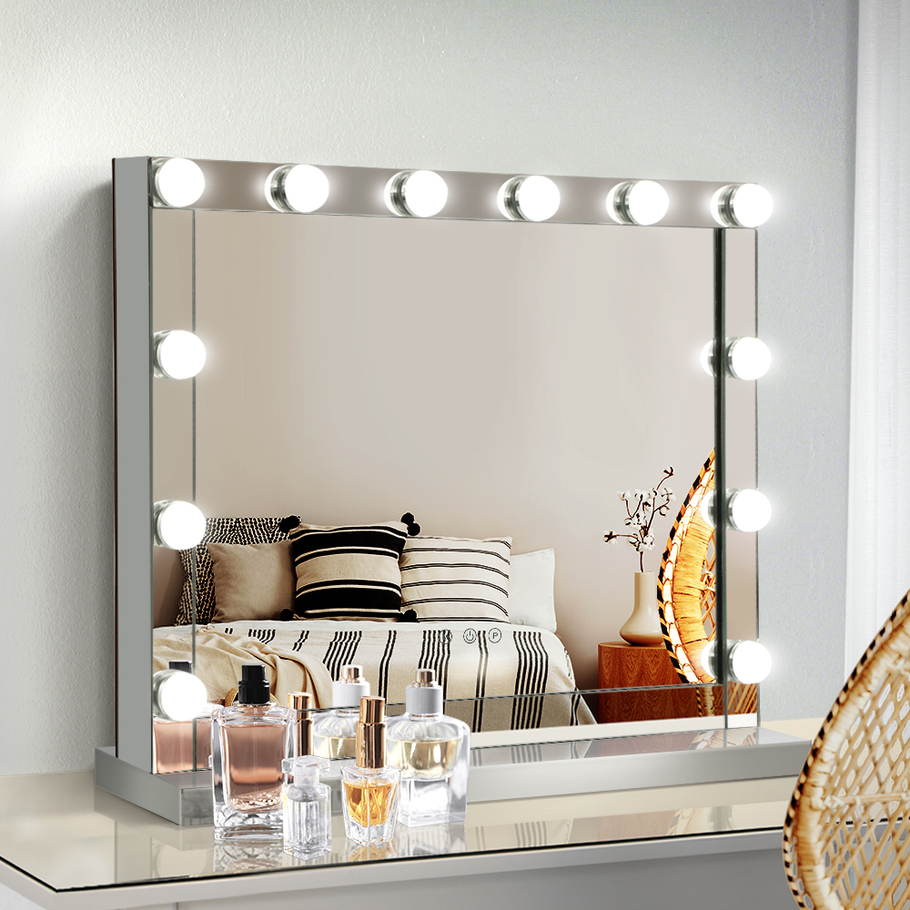 Embellir Makeup Mirror Hollywood with Light Frame Vanity Dimmable Wall 12 LED - Image 1