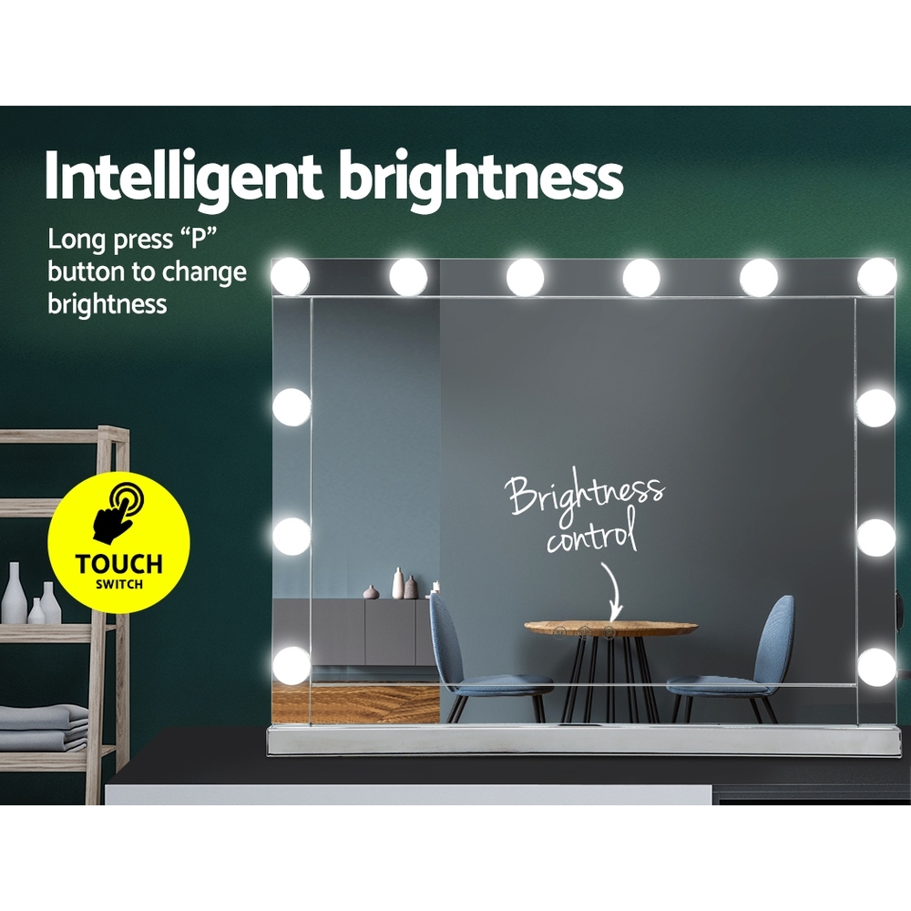 Embellir Makeup Mirror Hollywood with Light Frame Vanity Dimmable Wall 12 LED - Image 6