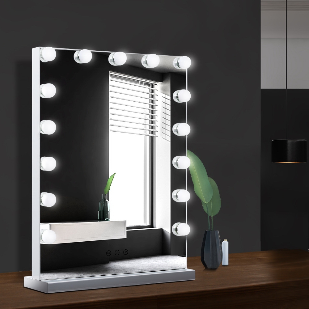 Embellir Makeup Mirror 43x61cm Hollywood Vanity with LED Light Tabletop Wall - Image 7