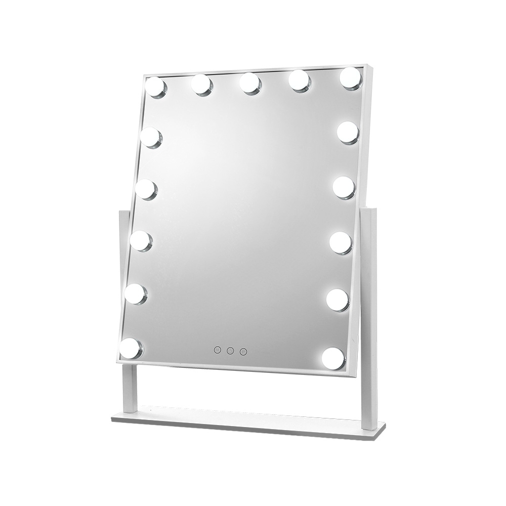 Embellir Makeup Mirror 40x50cm Hollywood Vanity with LED Light Rotation Tabletop - Image 8