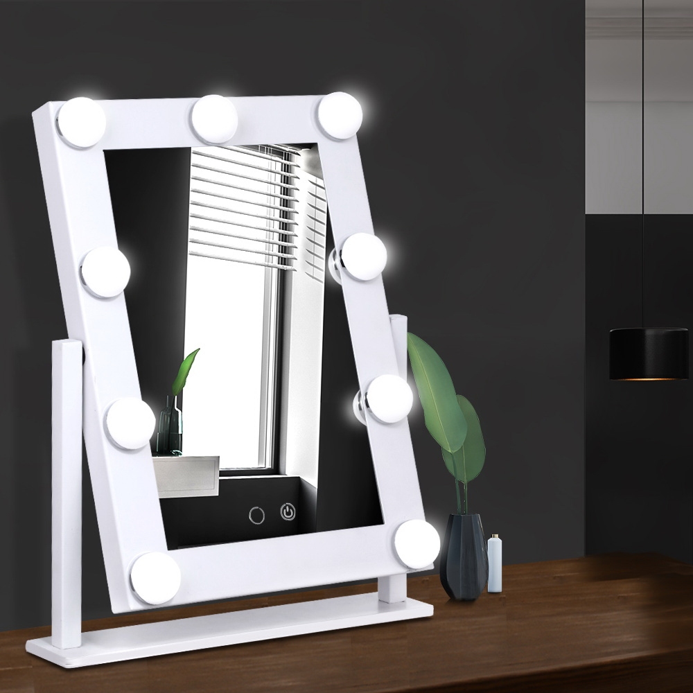 Embellir Makeup Mirror 30x38cm Hollywood Vanity with LED Light Rotation Tabletop - Image 7