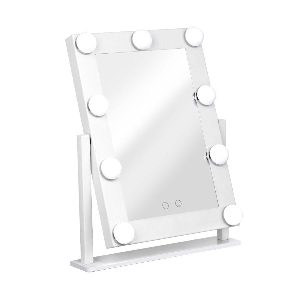 Embellir Makeup Mirror 30x38cm Hollywood Vanity with LED Light Rotation Tabletop - Image 8