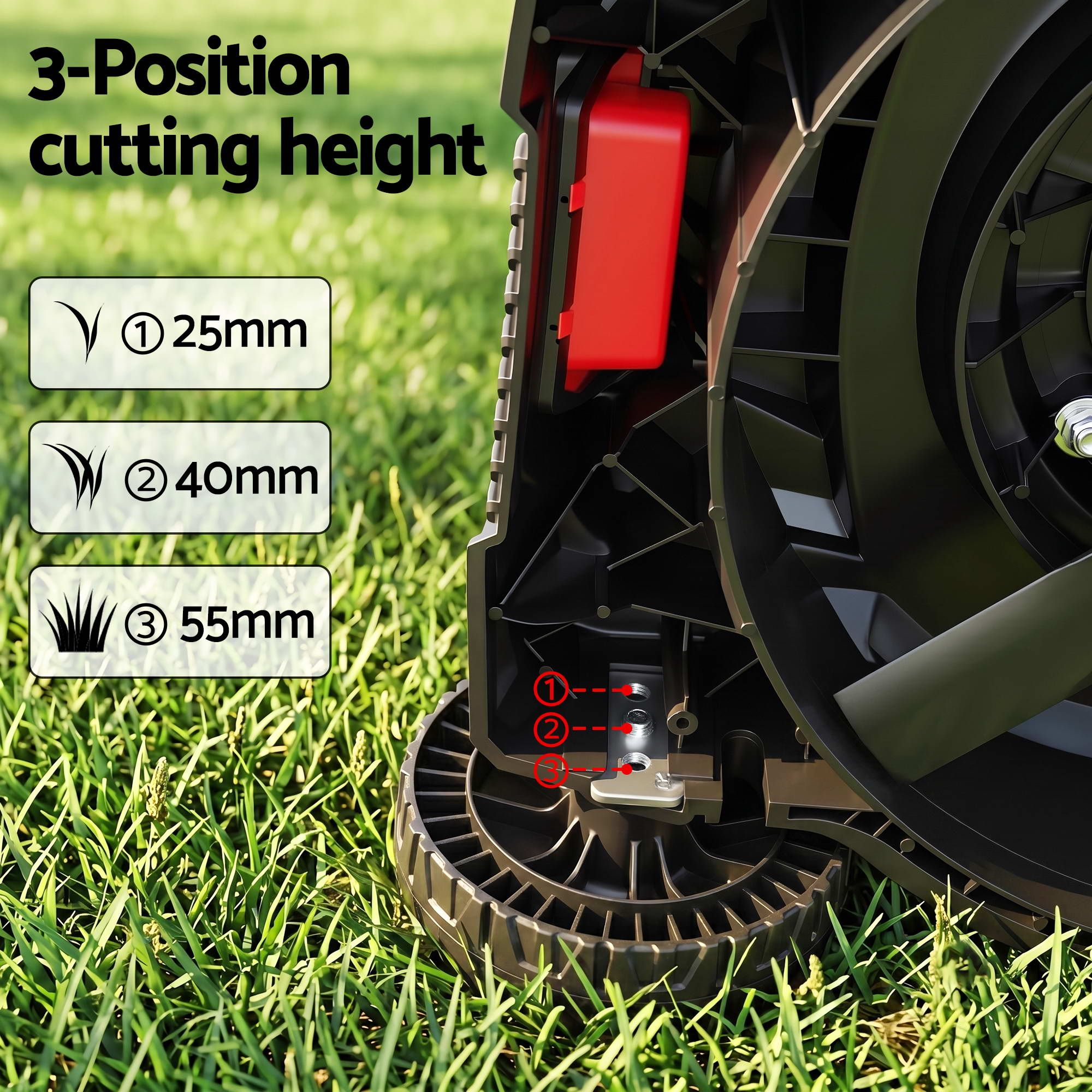 Giantz Petrol Lawn Mower 149cc 4 Stroke Hand Push 16in Grass Cutter Lawnmower - Image 7
