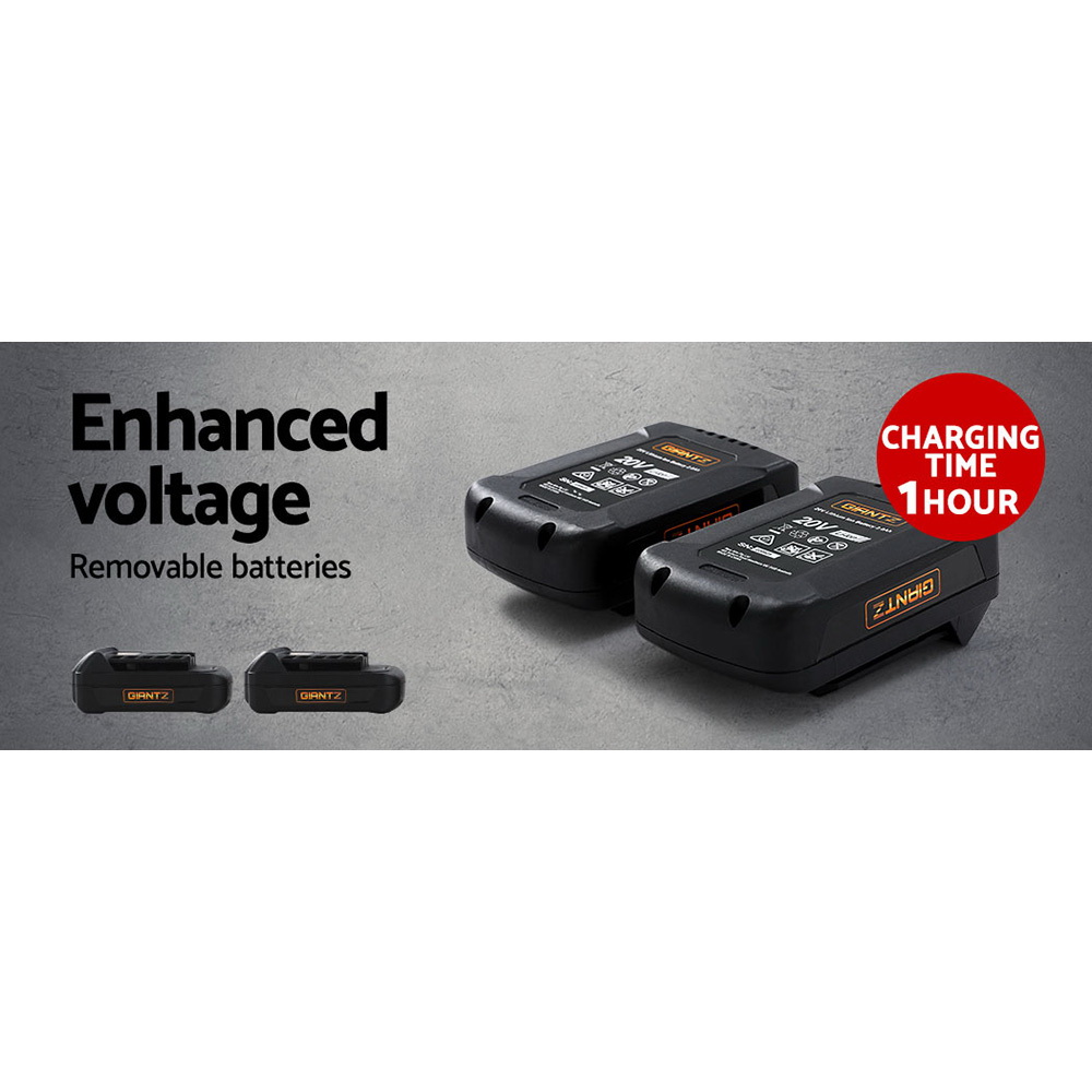 Giantz Lawn Mower 40V Battery Only Cordless 20V x2 Fits LI37 - Image 5