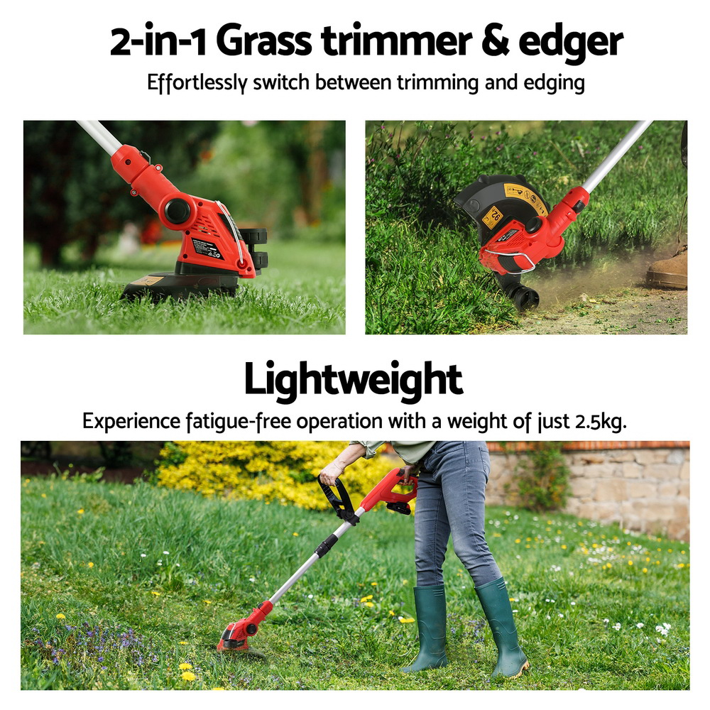 Giantz 20V Cordless Line Trimmer Lawn Whipper Grass Snipper - Image 4