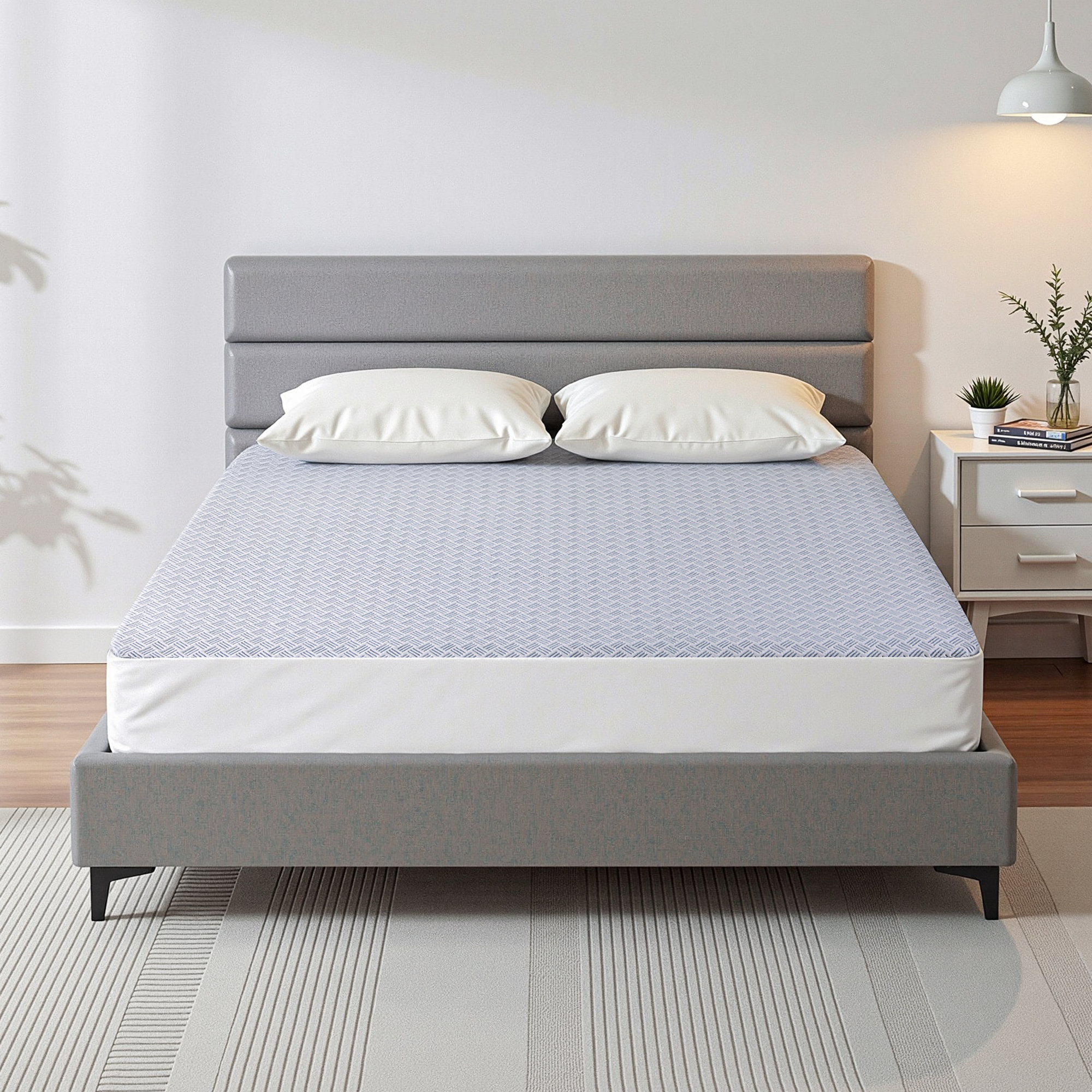 Giselle Cooling Mattress Protector Waterproof Deep Pocket Fitted Cover Queen - Image 1