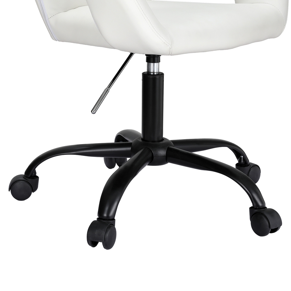 Artiss Office Chair Mid Back White - Image 4