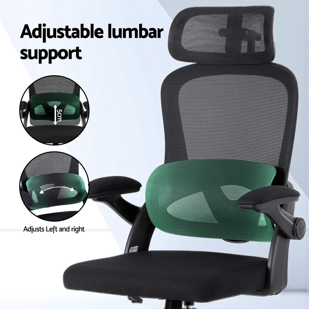 Artiss Ergonomic Office Chair Mesh Chairs Black - Image 5
