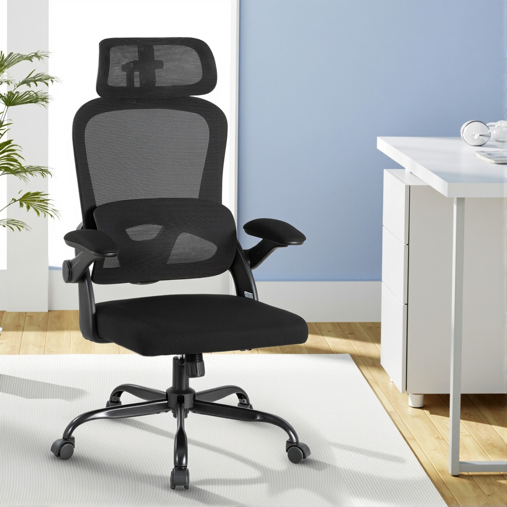 Artiss Ergonomic Office Chair Mesh Chairs Black - Image 8