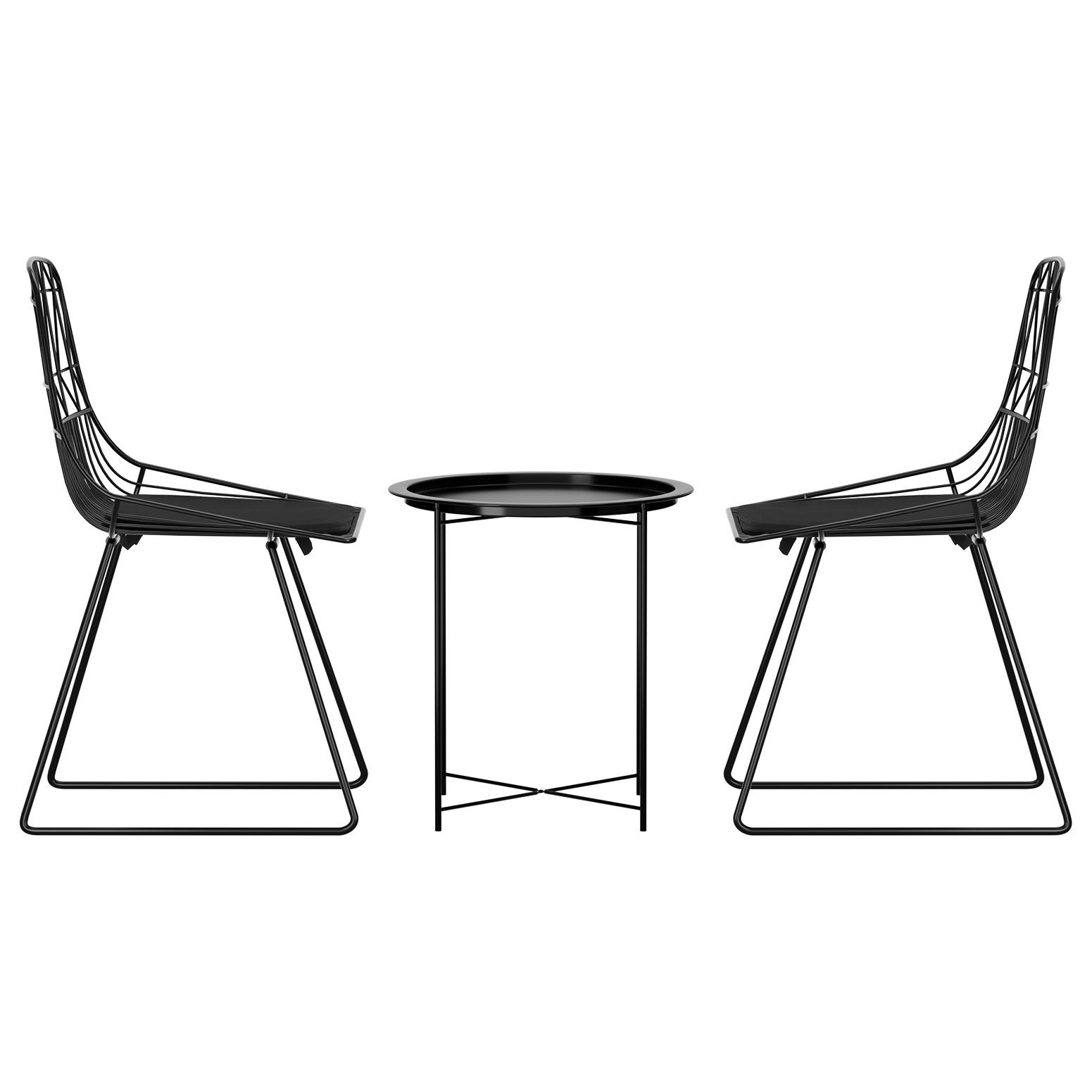 Gardeon 3PC Outdoor Bistro Set Patio Furniture Lounge Chairs Table Garden - Image 4