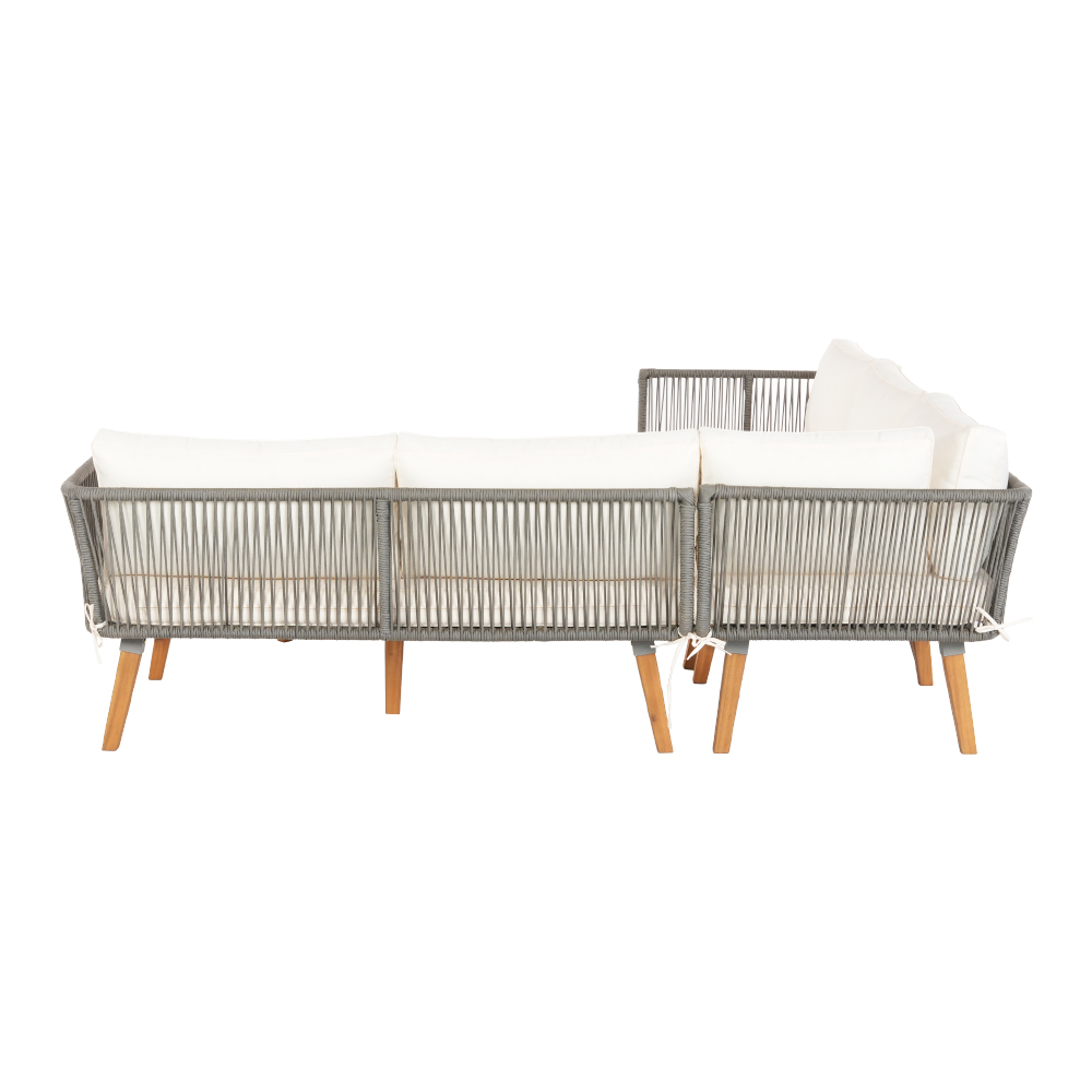 Gardeon 5-Seater Outdoor Sofa Set Wooden Lounge Setting Aluminum - Image 4