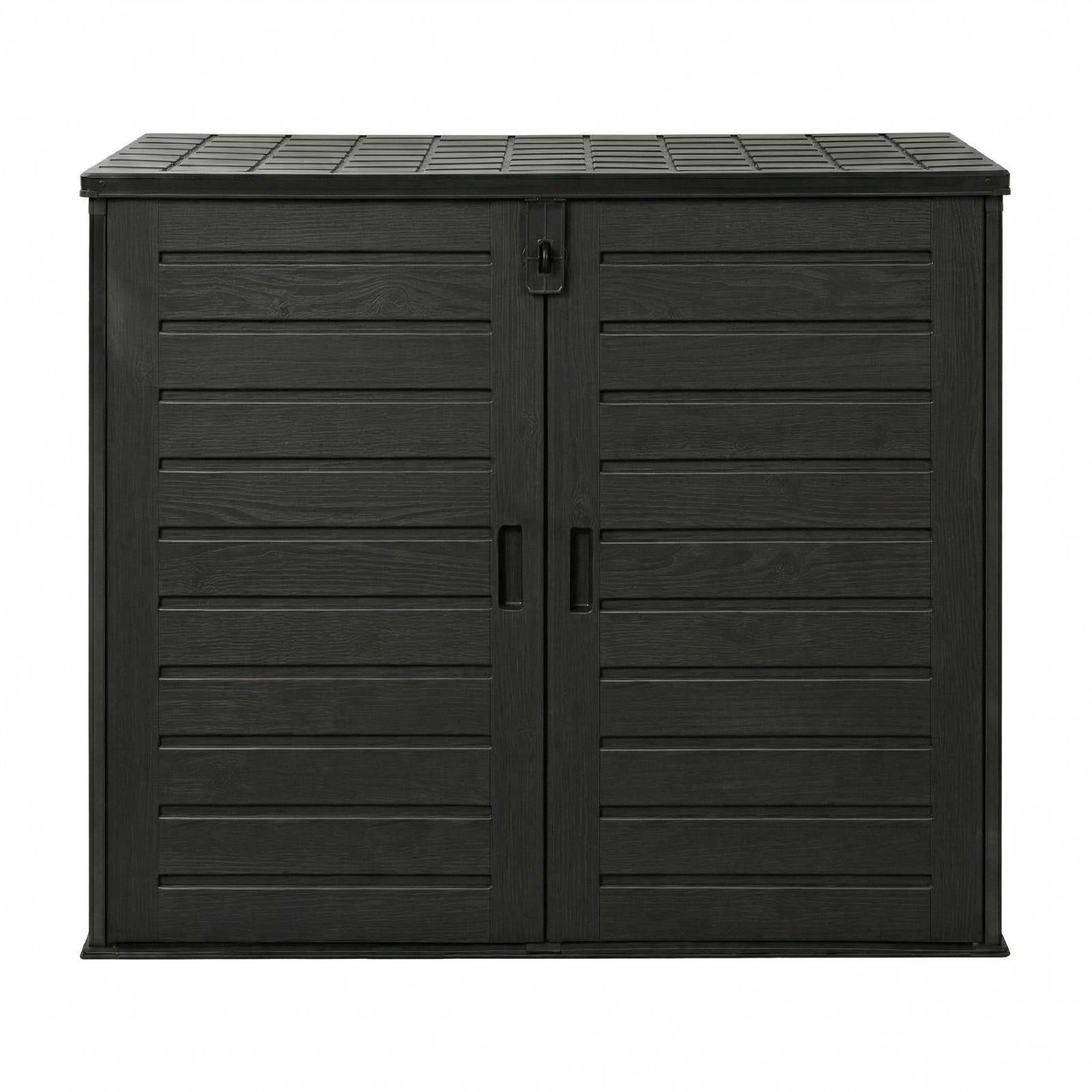 Gardeon Outdoor Storage Box 1170L Container Lockable Cabinet Tool Organizer Shed Black - Image 3