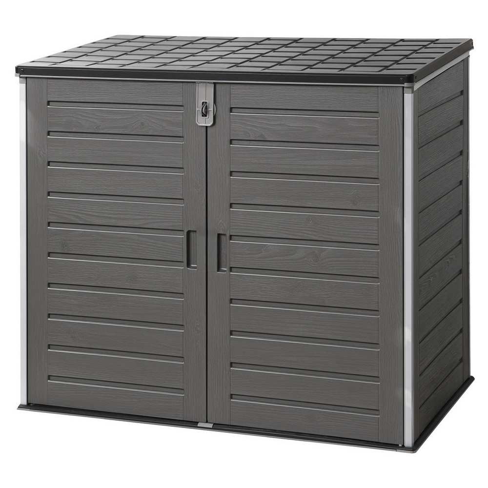 Gardeon Outdoor Storage Box 1170L Container Lockable Cabinet Tool Organizer Shed Grey - Image 2