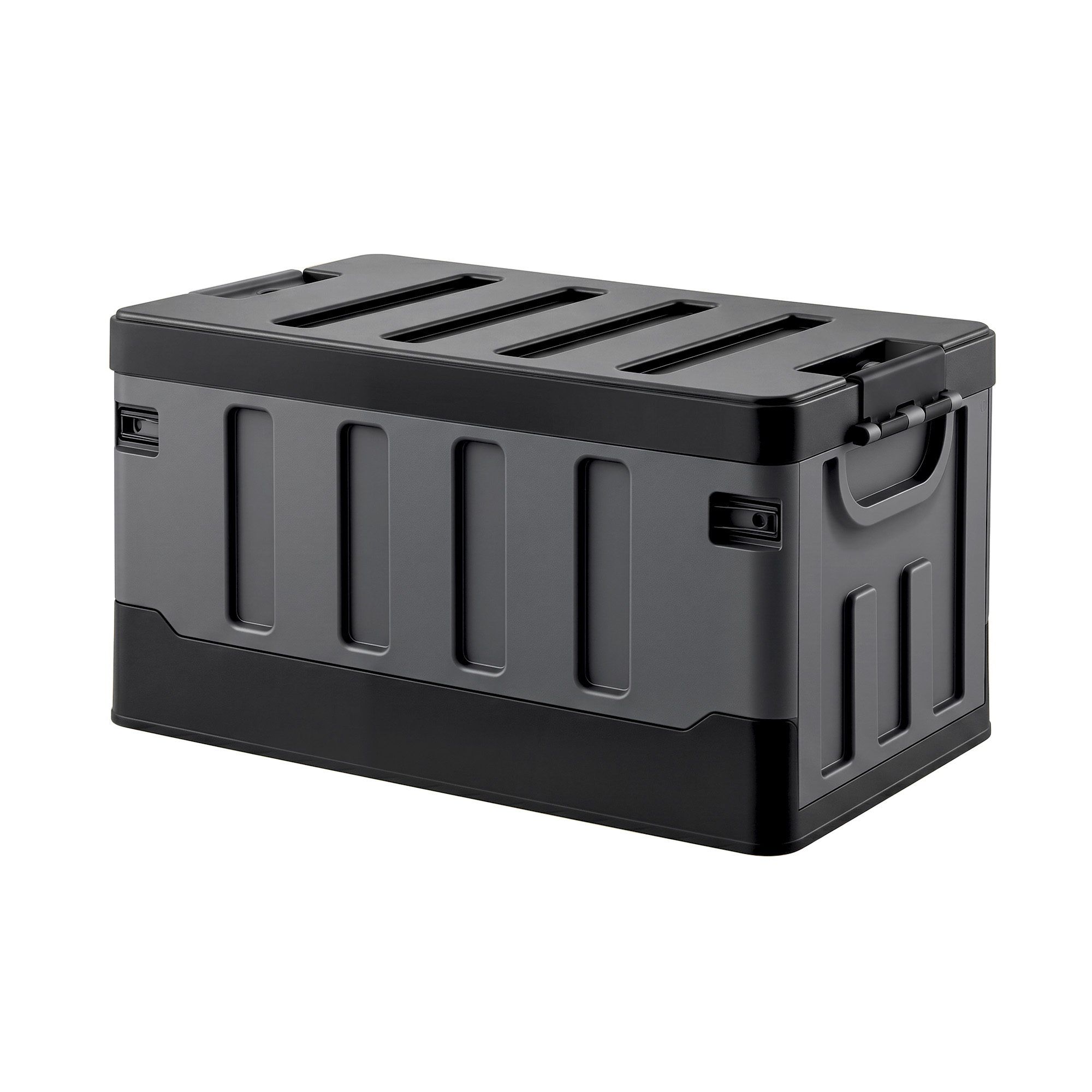 Gardeon Collapsible Outdoor Storage Box 60L Stackable Folding Camping Organizer Black - Image 8