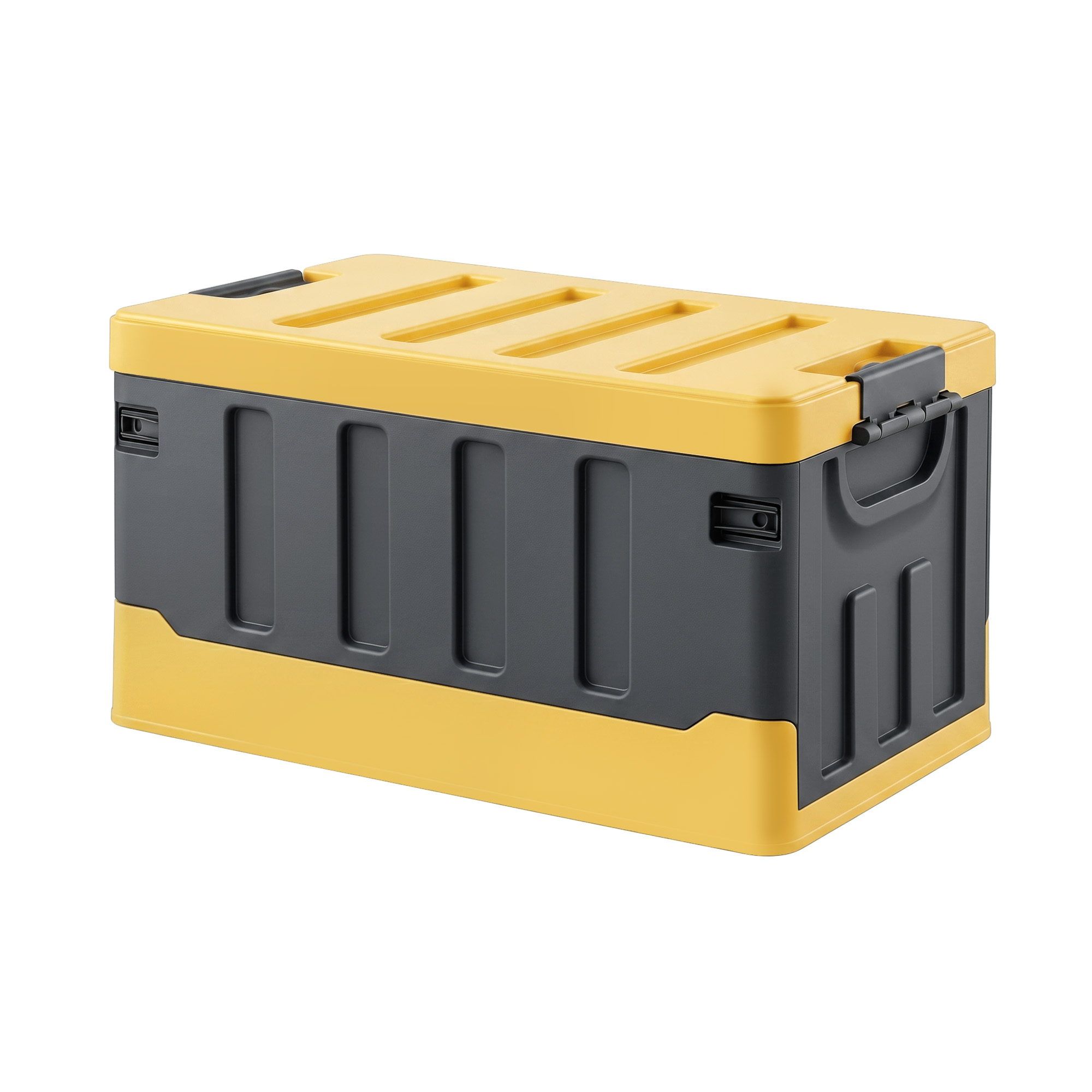 Gardeon Collapsible Outdoor Storage Box 60L Stackable Folding Camping Organizer Yellow - Image 8
