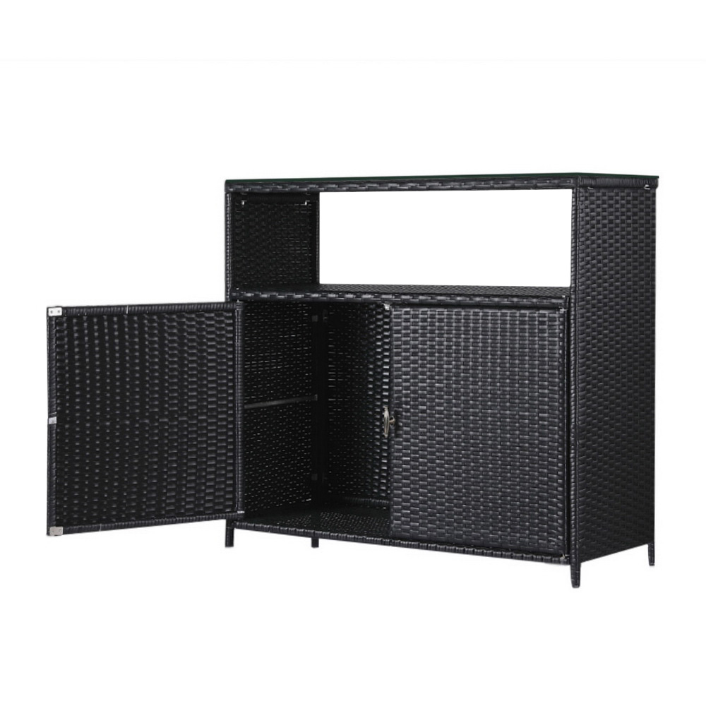 Gardeon Outdoor Storage Cabinet Box Garage Wicker Shed Tools Shelf Chest Garden - Image 1