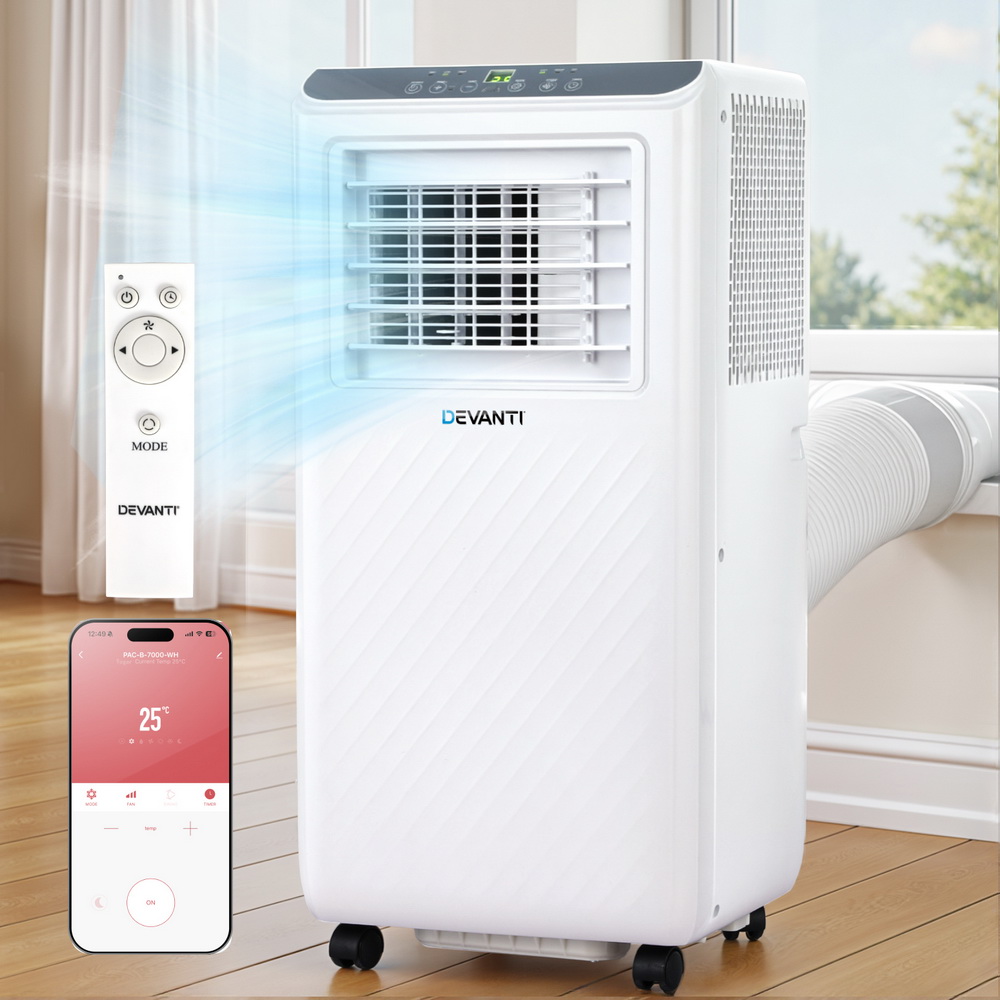 3-in-1 Devanti Portable Air Conditioner Dehumidifier Fan 7000BTU - Image 7