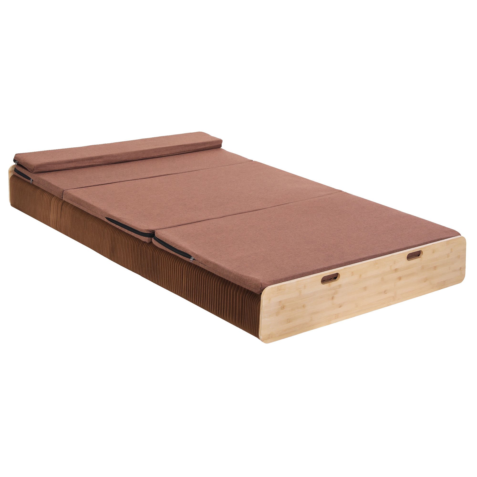 Artiss Folding Kraft Paper Bed Frame with Mattress and Pillow 300kg Capacity 200x120cm - Image 2