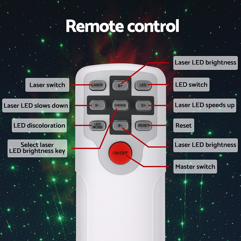 Gardeon Projector Party Light LED Starry Sky Galaxy Laser Projection Night Lamp - Image 6