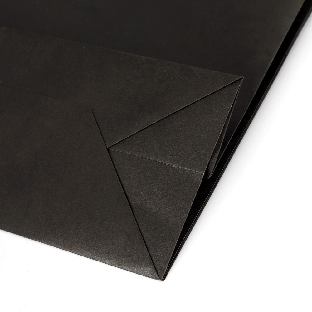 50pcs Bulk Paper Bags Pack Shopping Retail Gift Bags Reusable Soft Handle Black - Image 3