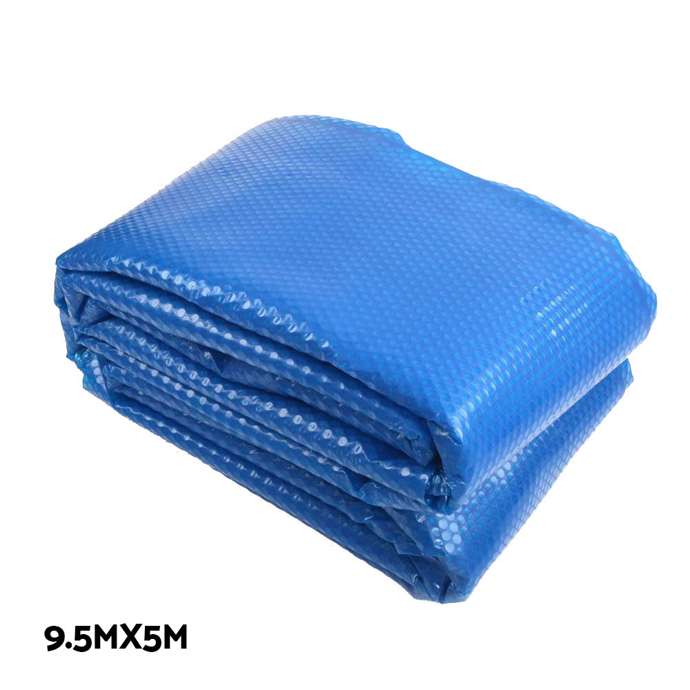Aquabuddy Pool Cover 9.5x5m 400 Micron Swimming Pool Solar Blanket 5.5m Roller - Image 3