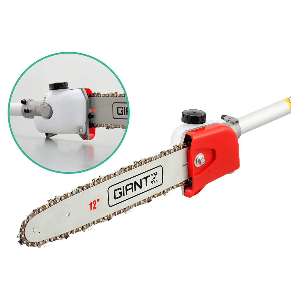 Giantz Pole Chainsaw 2 Stroke Petrol Tree Pruner Long Reach Saw 12 Inch Bar 9 In 1 - Image 8