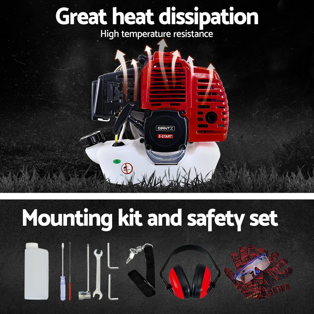 Giantz Pole Chainsaw Petrol Hedge Trimmer Tree Pruner 5 In 1 - Image 6