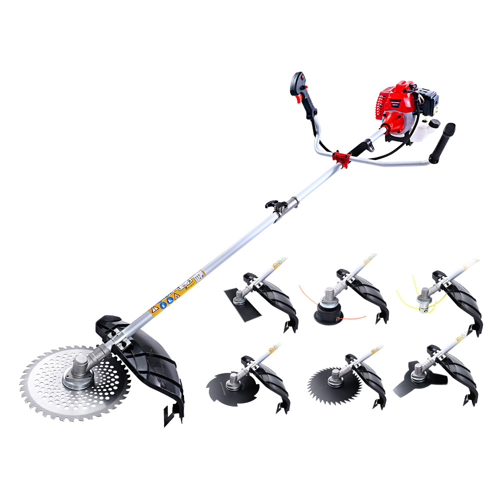 Giantz 2 Stroke Pole Chainsaw Petrol Hedge Trimmer Tree Pruner 7 In 1 - Image 1