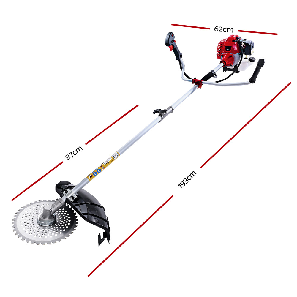 Giantz 2 Stroke Pole Chainsaw Petrol Hedge Trimmer Tree Pruner 7 In 1 - Image 2