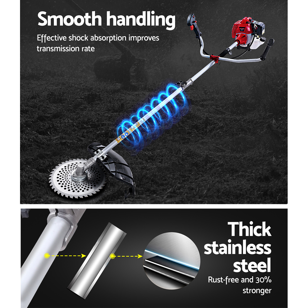 Giantz 2 Stroke Pole Chainsaw Petrol Hedge Trimmer Tree Pruner 7 In 1 - Image 4