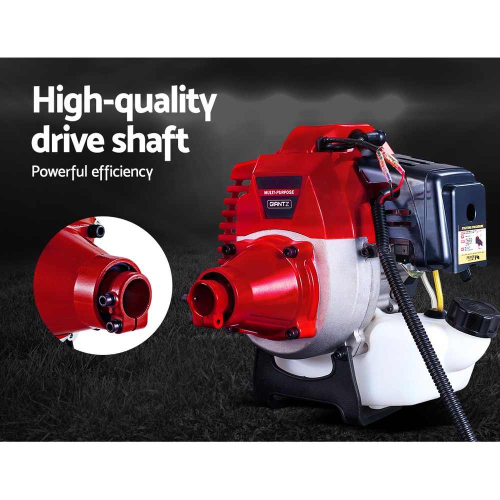 Giantz 2 Stroke Pole Chainsaw Petrol Hedge Trimmer Tree Pruner 7 In 1 - Image 5