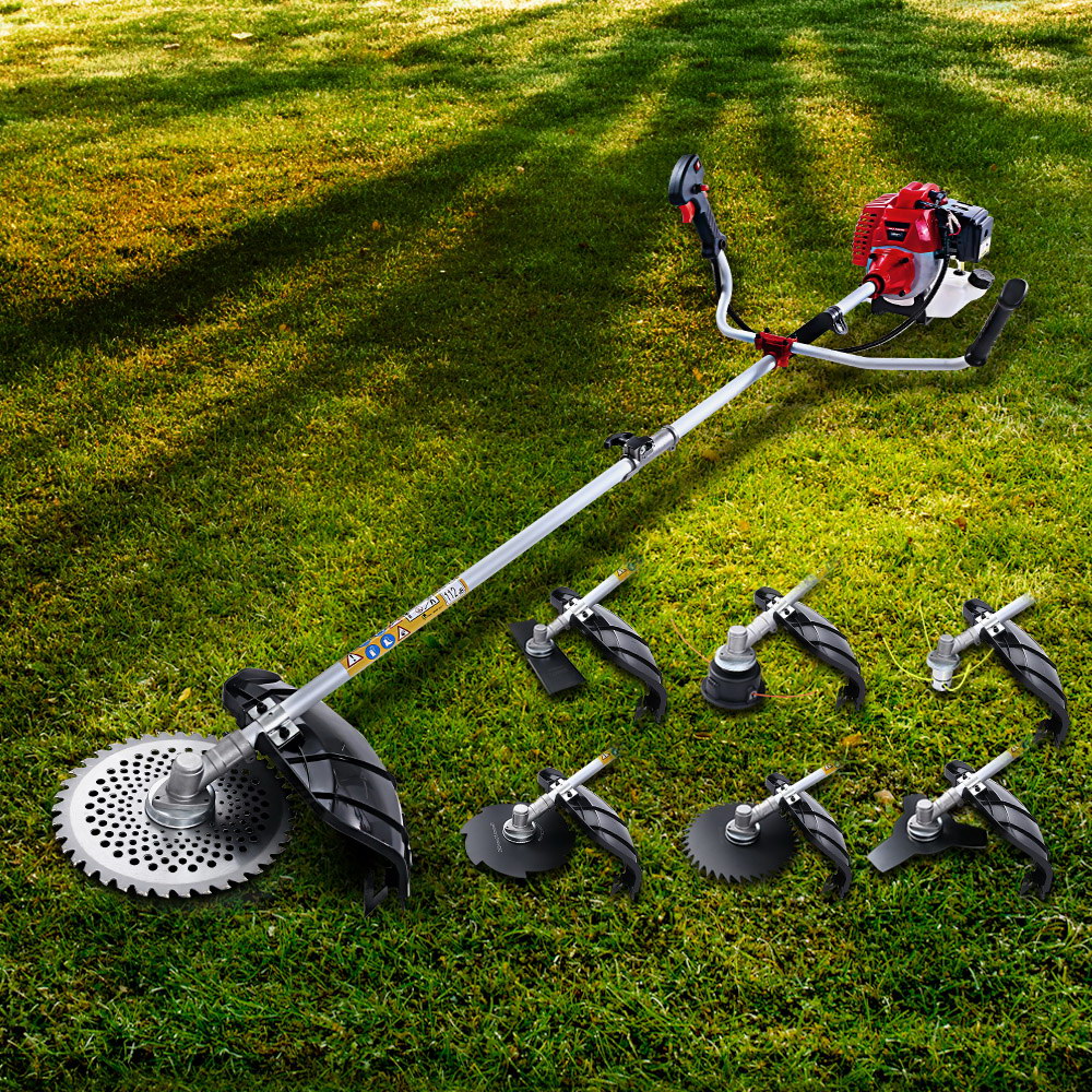 Giantz 2 Stroke Pole Chainsaw Petrol Hedge Trimmer Tree Pruner 7 In 1 - Image 8