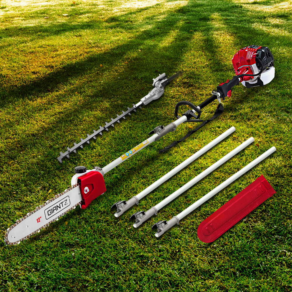 Giantz Pole Chainsaw Petrol 2 Stroke Tree Pruner Long Reach Saw 12 Inch Bar - Image 7