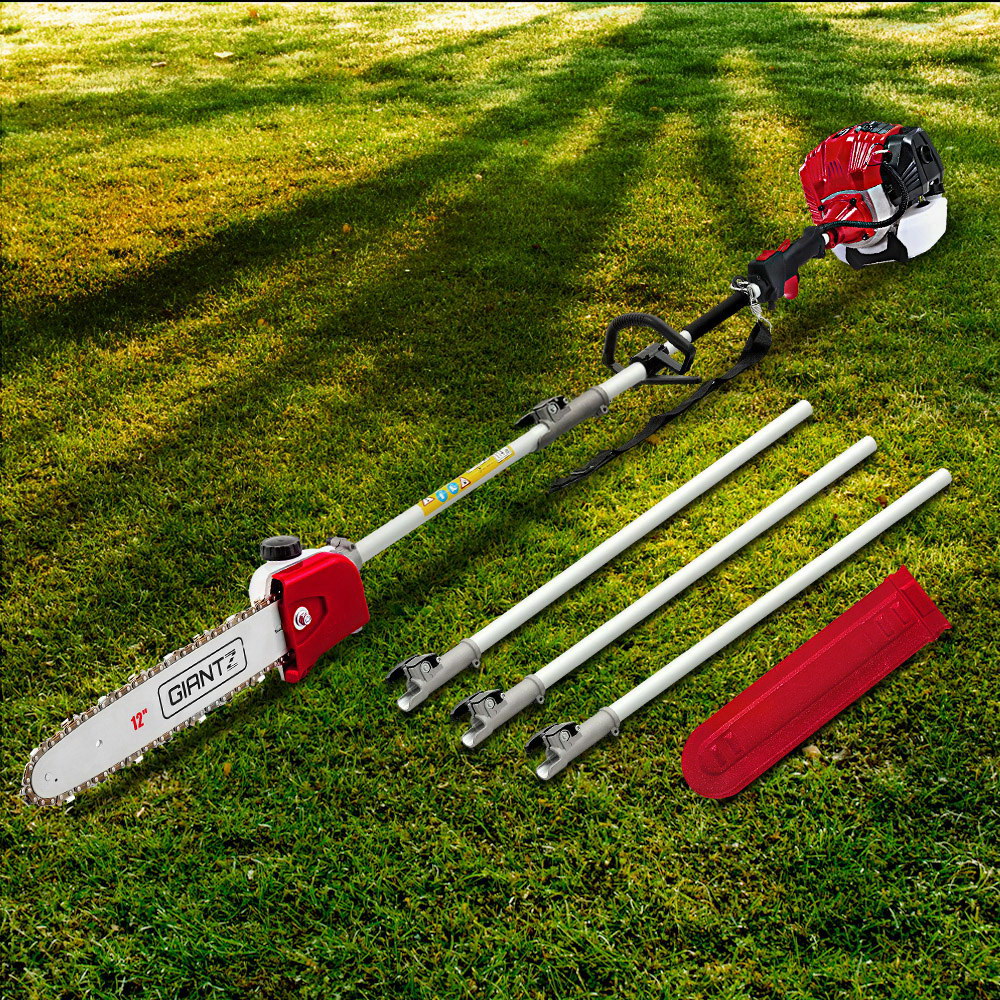 Giantz Pole Chainsaw Petrol 2 Stroke Tree Pruner Long Reach Saw 12 Inch Bar - Image 7