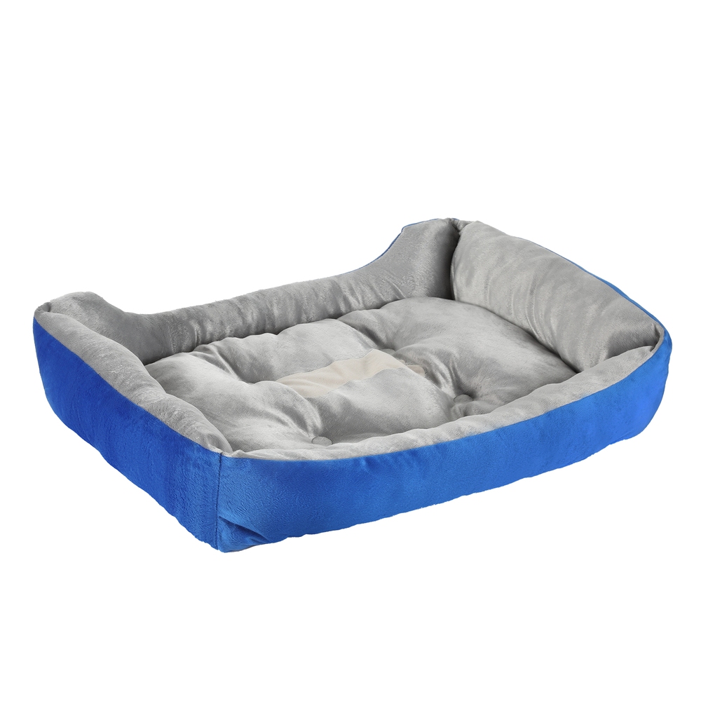 i.Pet Pet Bed Dog Cat Calming Soft Mat Sleeping Comfy Plush Cave Washable Blue - Image 3