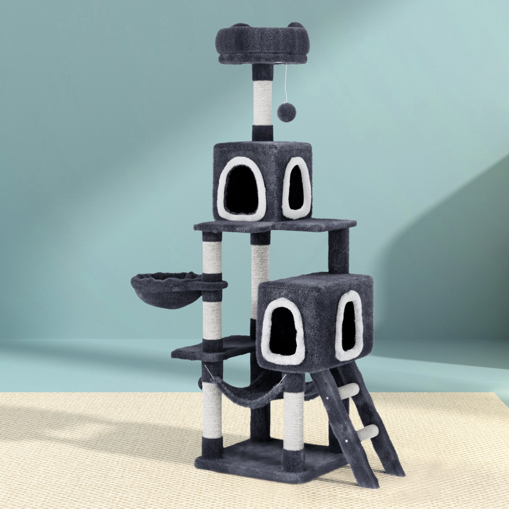 i.Pet Cat Tree 168cm Tower Scratching Post Scratcher Condo House Hanging Toy Bed - Image 1