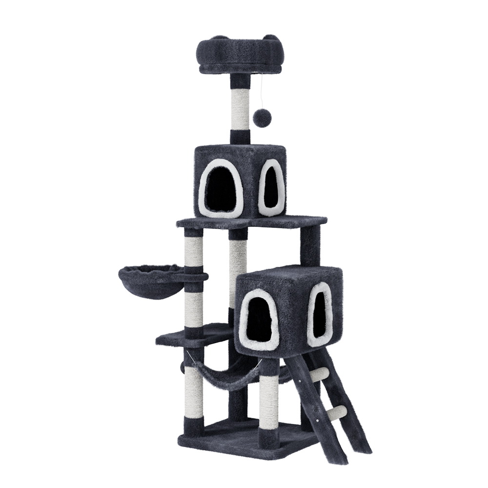 i.Pet Cat Tree 168cm Tower Scratching Post Scratcher Condo House Hanging Toy Bed - Image 7