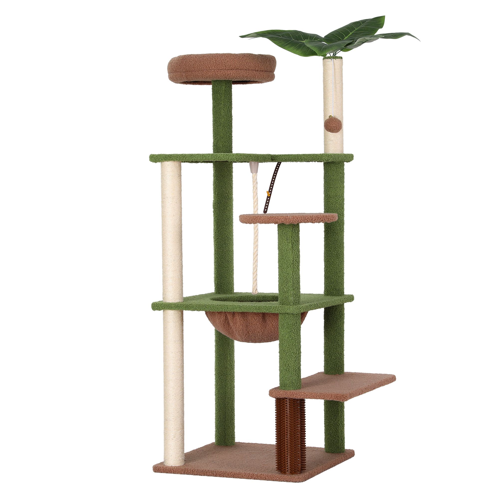 i.Pet Cat Tree Tower 152cm Jungle Multi-Level Scratching Post Leafy Canopy - Image 1