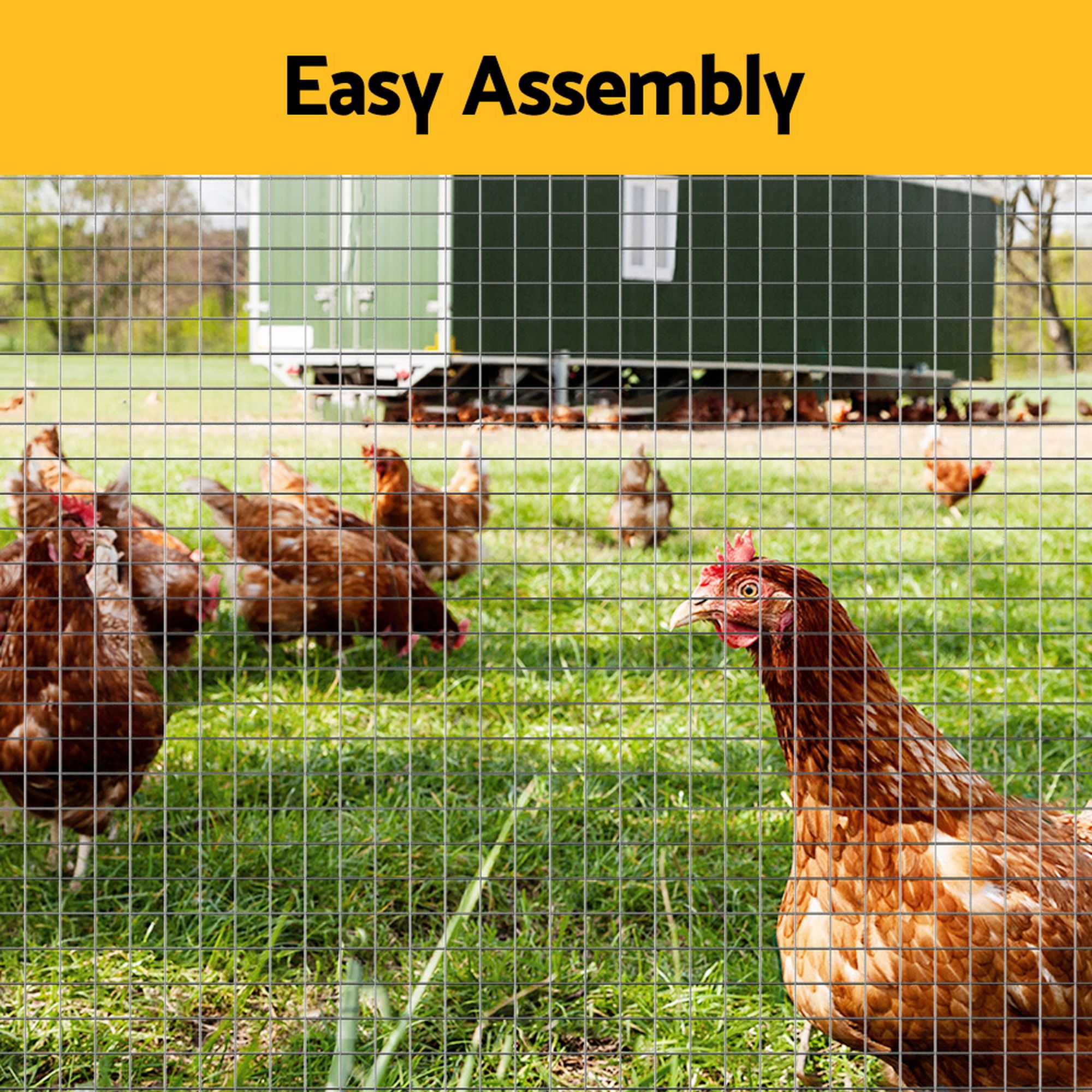 i.Pet Poultry Chicken Fence Pet Netting Wire Mesh Roll Duck Goose Coop 40Mx0.91M - Image 6