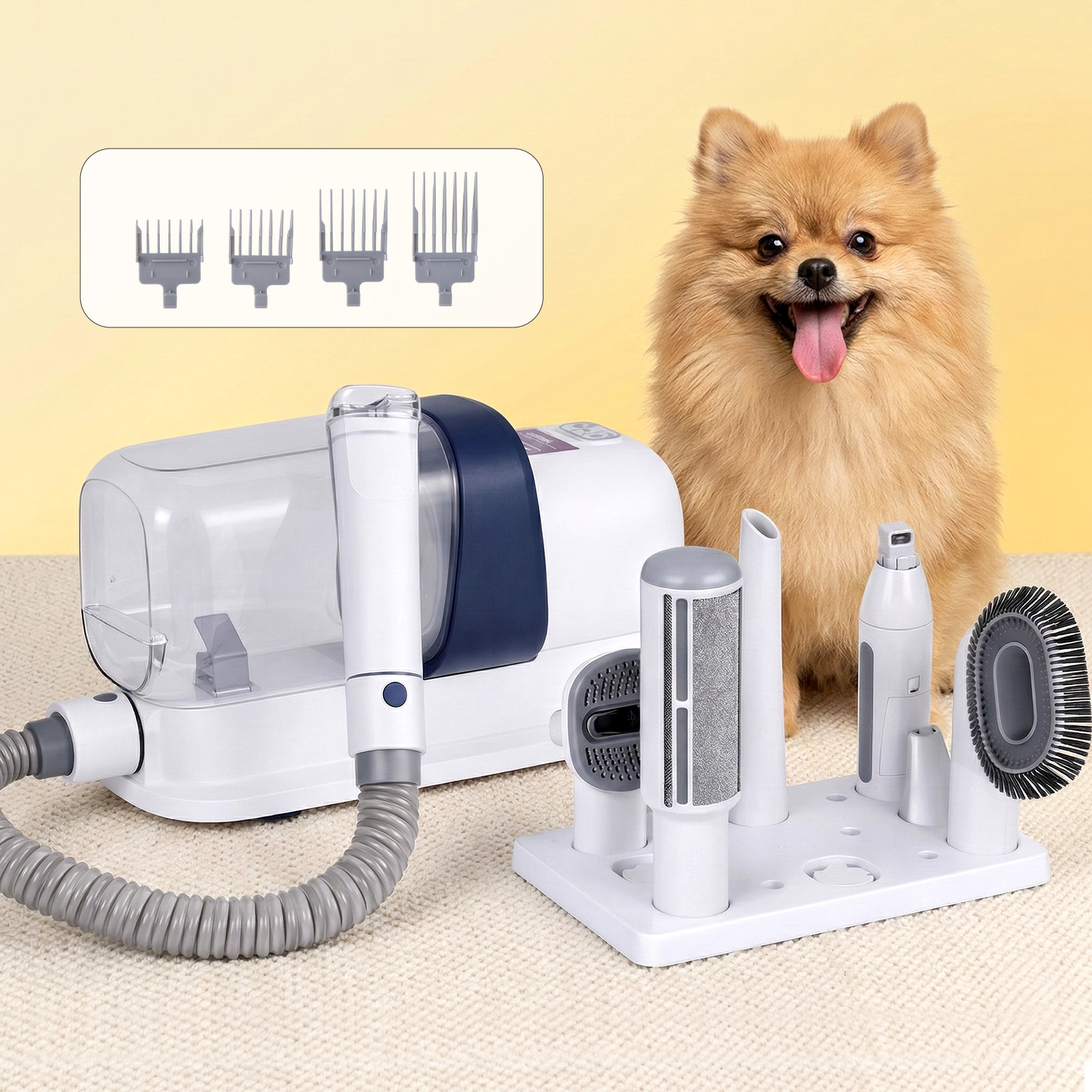 i.Pet Pet Grooming Kit Vacuum Dog Cat Hair Dryer Remover Clipper Brushes Cleaning - Image 1