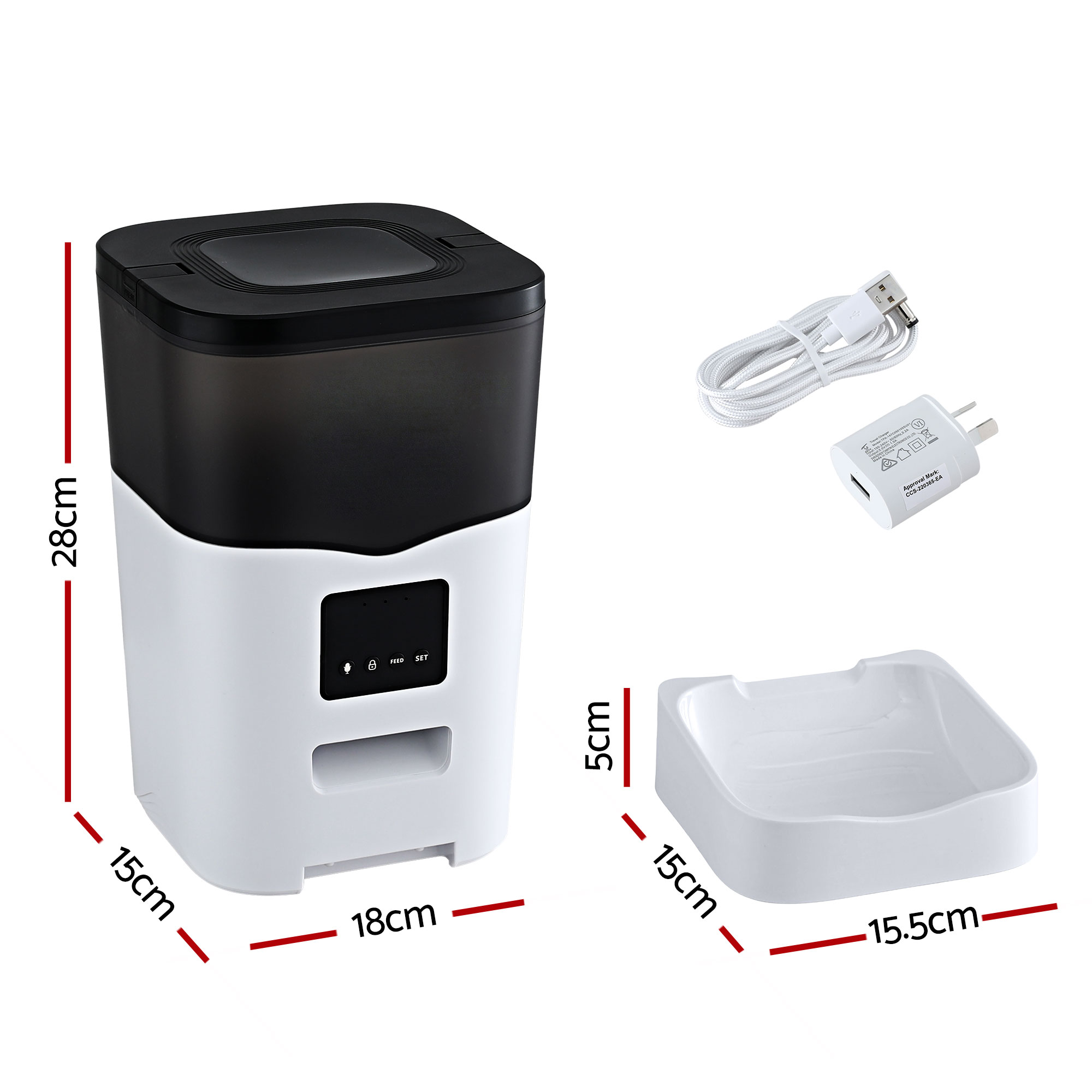 i.Pet Automatic Pet Feeder Dog Cat Feeder Wifi 3L Auto Smart Food Dispenser - Image 2