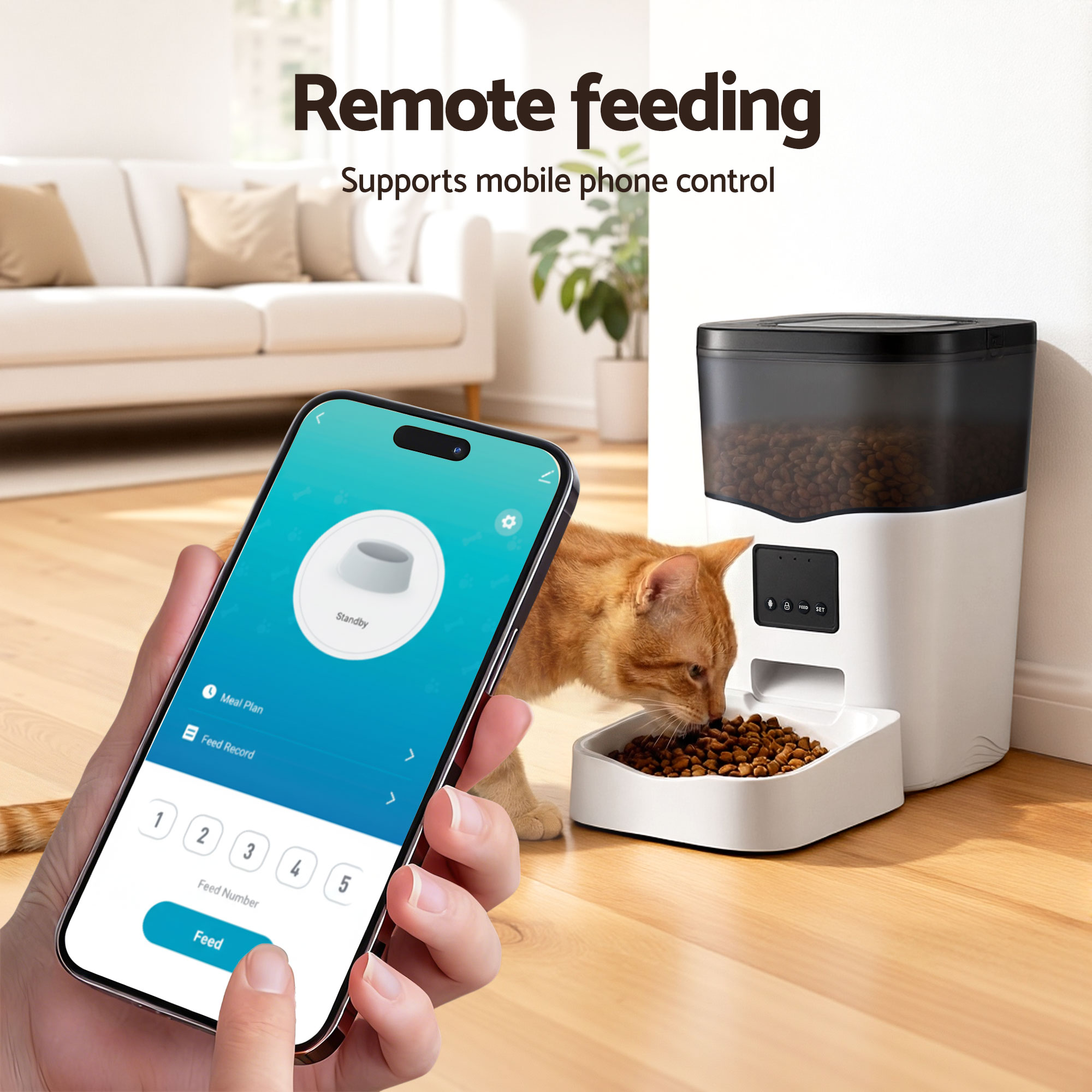 i.Pet Automatic Pet Feeder Dog Cat Feeder Wifi 3L Auto Smart Food Dispenser - Image 5