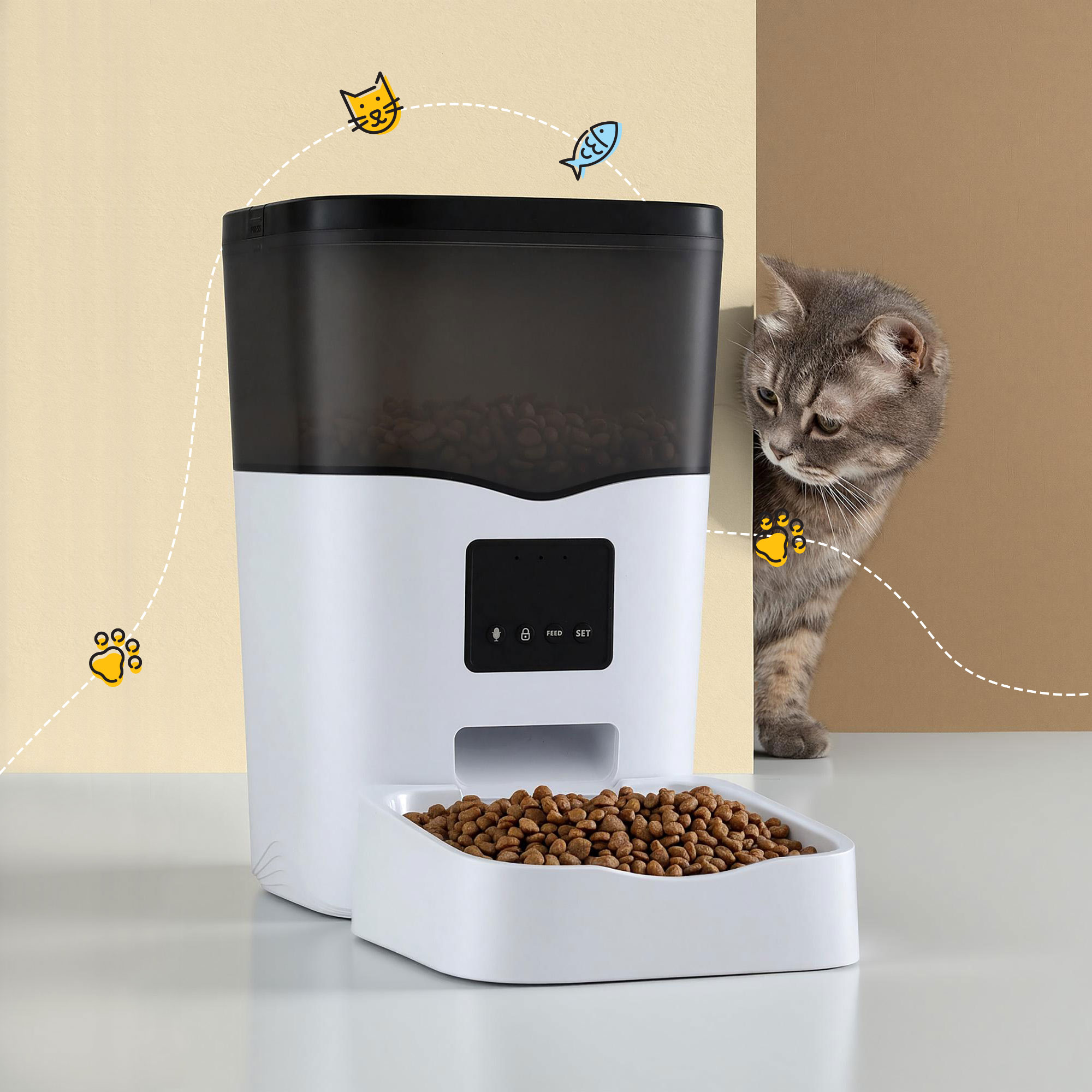i.Pet Automatic Pet Feeder Dog Cat Feeder Wifi 3L Auto Smart Food Dispenser - Image 7