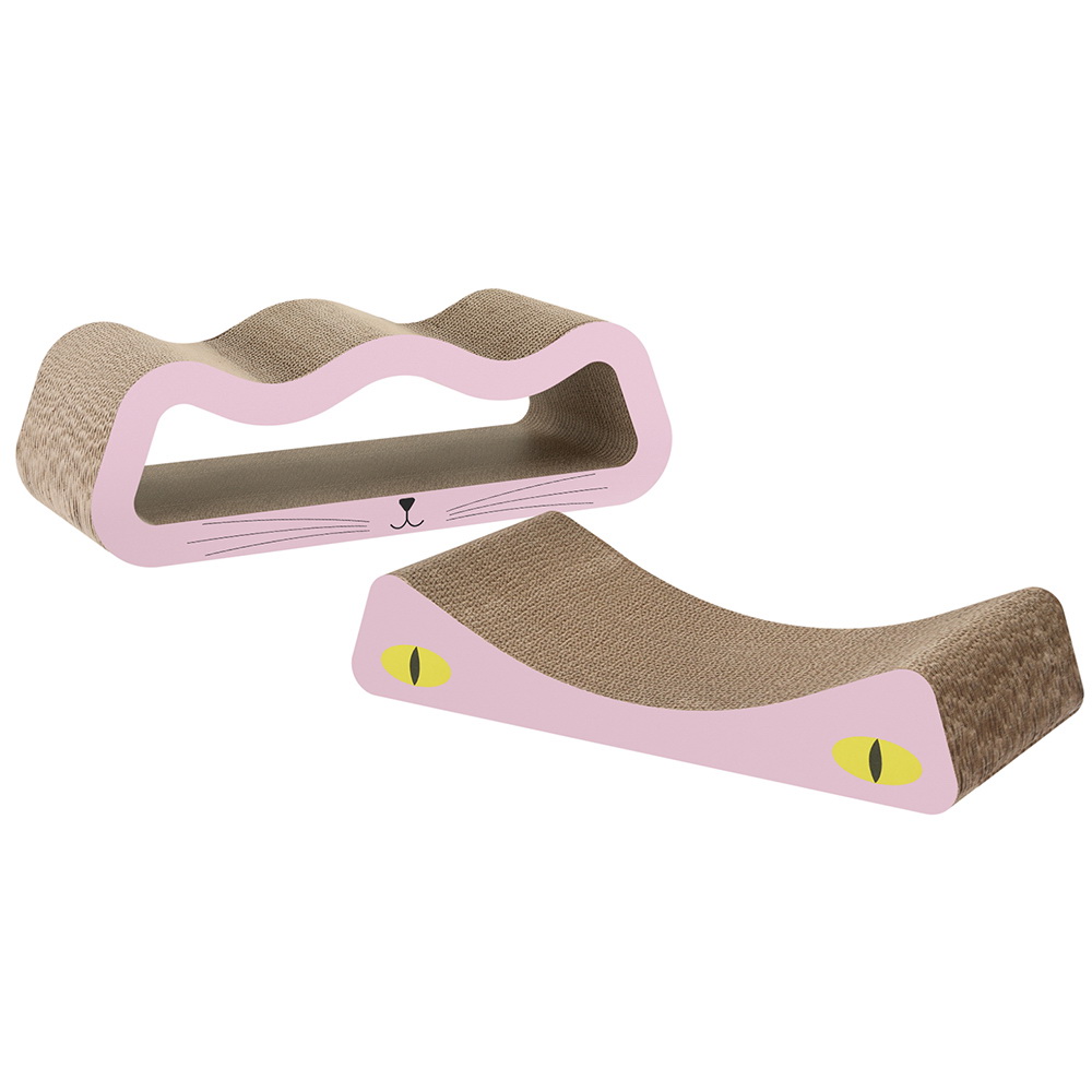 i.Pet Cat Scratching Board Scratcher Cardboard Kitten Indoor Climbing Pad Catnip - Image 1
