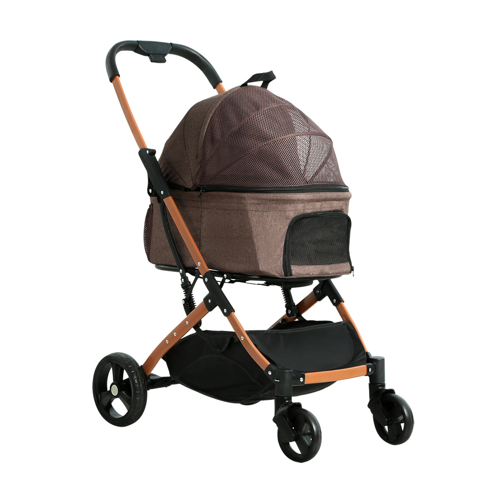 i.Pet Pet Stroller Dog Pram Large Cat Carrier Travel Foldable 4 Wheels Pushchair Double - Image 1
