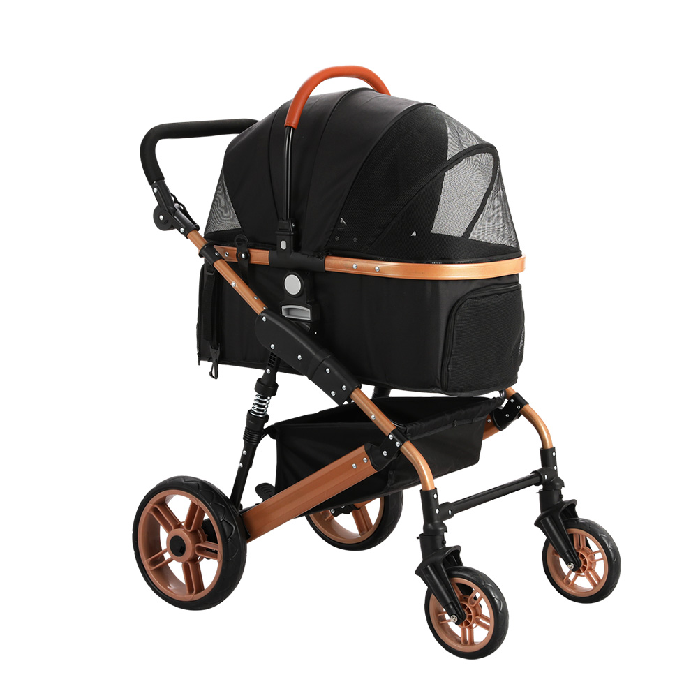 i.Pet Pet Stroller Dog Pram Large Cat Carrier Travel Foldable Pushchair 4 Wheels - Image 1